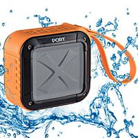 Waterproof, Portable Bluetooth 4.0 Speaker by PORT | Rechargable, Wireless, Powerful 5W Audio Driver, Compatible with All Bluetooth Devices | Marine Speaker System for iPhone, Android, iPod, (Orange)