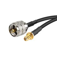 MWRF Source 10 FT SMA Female to PL259 RG58 Cable with Washer and Lock Nut; Ham Radio Antenna Extension Cable