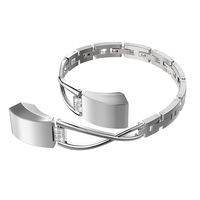 fosa Metal Band for Fitbit Alta and Alta HR, Adjustable Stainless Steel Replacement Bands Accessories Bracelet Bangle Wrist Straps for Fitbit Alta/Alta HR Bands Women(6.3'-7.8')(Silver)