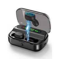 GELETE Wireless stereo Bluetooth earbuds with【LED Display Charging Case】tws bluetooth 5.0 wireless earbuds in-Ear Built-in Mic Headset Premium Sound with Deep Bass for Sport and Charging mobile phones