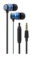 ZelHer MX-10 in-Ear Headphones with Mic Wired in-Ear Earbuds with Inline Control and 10mm Dual Chamber Drivers for Superior Sound Quality - Stylish, Tangle-Free Cables (Blue)