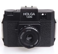 Holga 120N Medium Format Film Lomo Camera Toy Mini Instant Camera with Lens (Black)