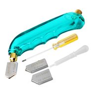 KINYOOO Professional Heavy Duty Pistol Grip Oil Feed Glass Cutter with Extra Replaceable Head and Oil Reservoir- 2mm-6mm / 6mm-12mm / 12mm-20mm.