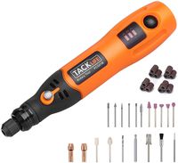 TACKLIFE Rotary Tool 1.8 Amp Power with 4 Attachments Including Flex Shaft, Shield, Grip and Cutting Guide, 61 Accessories Perfect for Sanding, Grinding, Cutting and Engraving-RTD36AC