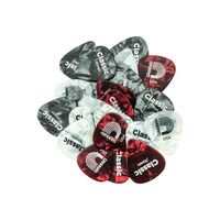 D'Addario Accessories Pearl Celluloid Guitar Picks, 25 Pack, Assorted (1CAPX-25)