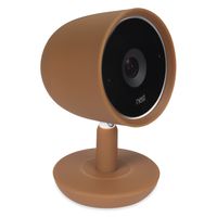 Colorful Silicone Skins Compatible with Nest Cam IQ Security Camera; Camouflage and Accessorize Your Nest Cam IQ Plus Camera in Your Favorite Colors - by Wasserstein (1 Pack, Brown)