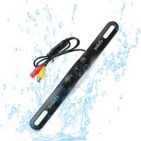 Podofo Backup Camera Universal Waterproof Car License Plate Rear View Reverse Camera Parking Assistance with Night Vision LED