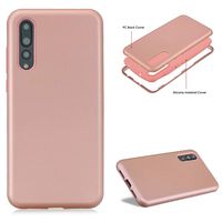 Cistor Shockproof Anti-Fall Case for Huawei P20 Pro,Anti-scratch Protective Bumper Cover for Huawei P20 Pro,Rose Gold Pure Colour Stylish Ultra Thin Hard PC Soft TPU Hybrid Dual-Layer Case