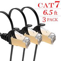 Cat 7 Ethernet Cable 6.5ft, VANDESAIL Network Cable, RJ45 High-Speed Professional Gold Plated Plug STP Wires CAT7 LAN Patch Cable Cord for Xbox, PS4, Modems, and Routers(2m/6.5ft-3pack)