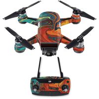 MightySkins Skin Compatible with DJI Spark Drone & Controller - Lava Water | Protective, Durable, and Unique Vinyl Decal wrap Cover | Easy to Apply, Remove, and Change Styles | Made in The USA