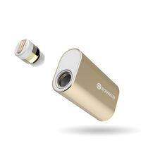 Rowkin Bit Charge Single: True Wireless Earbud w/Charging Case. Bluetooth Headphone, Smallest Cordless Hands-Free Mini Earphone Headset w/Mic for Android and iPhone (Buy 2 for Stereo Sound) - Gold