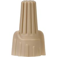 Morris Products Winged Twist Connectors - For Connecting Electrical Wiring - Flame Retardant Housing, Heavy Duty - Tan - Max: 3 #10, Min: 3 #22 Wire Combinations - Pack of 100