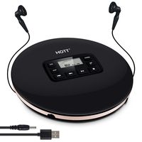Portable CD Player with Headphones Jack USB Supply Personal CD Player HOTT Small CD Player Walkman Player Compact CD Music Disc with LCD Display Batteries Oprated for Adults Students Kids