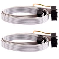 Uxcell IDC Connector Flat Ribbon Cable F/F 6 Pins, 2.54 mm Pitch, 20", 2 Pieces