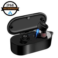 KINFAYV Bluetooth Earbuds Wireless Headphones Bluetooth Headset Wireless Earphones IP68 Waterproof Bluetooth 5.0 Stereo Hi-Fi Sound with Noise Cancellation Built-in Microphone & USB/Wireless Charging