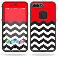 MightySkins Skin Compatible with Lifeproof iPhone 7 Plus - Red Chevron | Protective, Durable, and Unique Vinyl Decal wrap Cover | Easy to Apply, Remove, and Change Styles | Made in The USA
