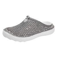 Men's Casual Camo Flip Flops, Antiskid Flats Platform Slippers Lightweight Breathable Beach Hole Shoes Sandals Size 7.5-10 (Black, US:8)