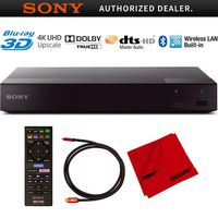 Sony BDP-S6700 4K Upscaling 3D Streaming Blu-ray Disc Player with Dolby TrueHD and DTS Master Audio Bundle with Deco Gear 6 ft High Speed HDMI 2.0 Cable and Microfiber TV Screen Cloth
