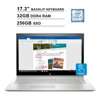 2019 Newest HP Envy 17.3 Inch FHD Touchscreen Laptop (Intel 4-Core i7-8550U up to 4GHz, 32GB RAM, 256GB SSD, NVIDIA MX150 2GB, Backlit Keyboard, DVD, WiFi, Bluetooth, HDMI, Windows 10) (Renewed)