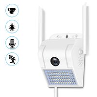 Outdoor Security Camera, 1080P WiFi IP Camera with Motion Sensor Floodlight, Support Color Night Vision Motion Detection Two-Way Talk Waterproof CCTV Camera (Elegant White)