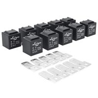 MICTUNING 10 Pack SPDT Relays - DC 12V 30/40 Amp 5 Pin LED Light Bar Replacement Relays