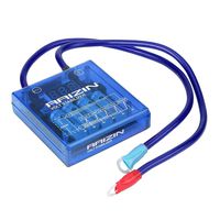 Qiilu Universal Fuel Saver Voltage Stabilizer Regulator Kit W/ 3 Earth Ground Cables for Car Truck(Black)