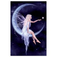 Tree-Free Greetings EcoNotes Stationary- Blank Note Cards with Envelopes, 4" x 6", Birth of a Star, Fairy Themed, Boxed Set of 12 (FS66493)