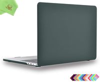 UESWILL MacBook Pro 16 inch Case 2019, Smooth Matte Hard Shell Case Cover for MacBook Pro 16 inch with Touch Bar/USB-C, Model A2141 + Microfibre Cleaning Cloth, Midnight Green