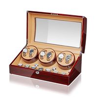 JQUEEN Automatic Watch Winder with Quiet Motor, Six Winding Spaces 7 Storages Spaces