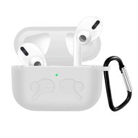 INTENY Compatible Protective Silicone Cover for AirPods Pro Case, Slim-Fit, Visible Front LED, Shockproof Anti-Drop Full Case Skin for AirPods Pro Charging Case (Clear)