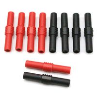 TKDMR 10Pcs Insulated 4mm Banana Jack Female to Female Banana Socket Connectors Coupler for 4MM Banana Plug Extension Adapters