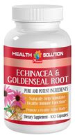 Echinacea Supplement - ECHINACEA and GOLDENSEAL Root - Immune System Support (1 Bottle)