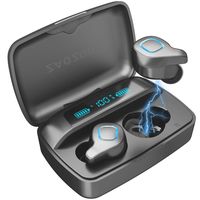 Zagzog Wireless Earbuds, Bluetooth 5.0 Headphones with Charging Case LED Battery Display 150H Playtime in-Ear Bluetooth Headset Built-in Mic IPX7 Waterproof True Wireless Earbuds for Work Sports
