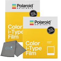 Polaroid Originals Instant Color Film for i-Type Cameras 2 Pack, 16 Instant Photos Bundle with a Lumintrail Cleaning Cloth