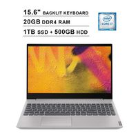 2019 Lenovo Ideapad S340 15.6 Inch FHD 1080P Touchscreen Laptop (Intel 4-Core i7-8565U up to 4.60GHz, 20GB DDR4 RAM, 1TB SSD (Boot) + 500GB HDD, NVIDIA MX230 2GB, Backlit KB, Windows 10) (Grey)