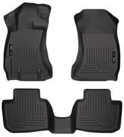 Husky Liners 99801 Black Weatherbeater Front & 2nd Seat Floor Mats Fits 2016-17 Crosstrek, 2012-16 Subaru Impreza