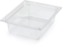 Carlisle 10221B07 StorPlus Half Size Food Pan, Polycarbonate, 4" Deep, Clear