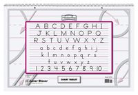 Zaner-Bloser ZP9700 2-Hole Punched Manuscript Cover Spiral Bound Chart Tablet, Size, 30 Sheets, 2" Ruling, 0.5" Height, 16" Width, 24" Length, Blue/Red