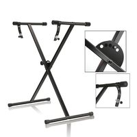 PARTYSAVING Pro Series Portable Single-X Keyboard Stand with Locking Straps APL1157, One-Tier