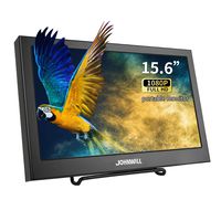 Portable HDMI Monitor,JOHNWILL 15.6 Inch 1920X1080 HDMI VGA Gaming Monitor for PS3 PS4 WiiU Xbox360 Display Monitor for Raspberry Pi Windows 7 8 10, Built-in Speaker, for Security Camera