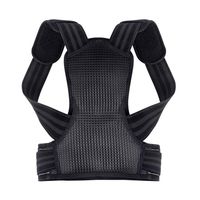 Fine Posture Corrector, Scoliosis Humpback Correction Belt, Adjustable Comfort Invisible Belt, Back Humpback Kyphosis, for Man Woman Adult Students Children (Black, M)