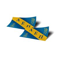 Alpha Epsilon Pi Fraternity Flag Two Pack Sticker Decal 4 Inch Greek for Window Laptop Computer Car aepi