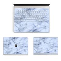 MasiBloom 3 in 1 Body Protective Sticker Decal Full Ultra Thin Laptop Cover Skin for 13.5" 13 inch Microsoft Surface Book 2015 Released (for 13.5" Surface Book (2015 Released), Decal- Marble Blue)