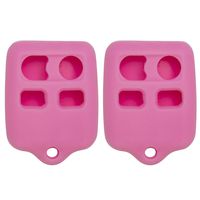Keyless2Go New Silicone Cover Protective Cases for 4 Button Remote Key Fobs CWTWB1U345 CWTWB1U331 - Pink (2 Pack)