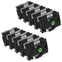 10-Pack Replace P Touch Black Tape TZe335 TZ Labeling White on Black 12mm 0.47 Inch TZe Tape Compatible Brother P-Touch PTD600 PTD400 26.2 Feet Roll