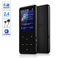 MP3 Player,AMDISI 16GB Bluetooth MP3 Player with 2.4'' Large Screen, Slim Portable Music Player with Speaker,Touch Buttons,HiFi Lossless Sound Quality,FM Radio/Recorder,Come with a Wired Headphone