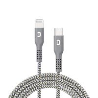 Zendure Supercord MFI Certified Cable, 3ft 100cm 1m Durable Nylon Braided Phone Charger Cable Compatible with iPhone Xs Max, Xs, XR, X, iPad and More - 3 ft, Gray