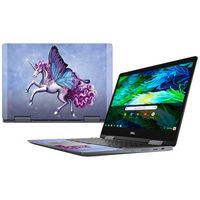 MightySkins Skin Compatible with Dell Inspiron Chromebook 14" (2018) - Lilac Unicorn | Protective, Durable, and Unique Vinyl Decal wrap Cover | Easy to Apply, Remove | Made in The USA