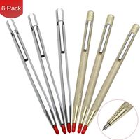 Tungsten Carbide Scribe and Etching Pen Carve Engraver Scriber Tools for Stainless Steel,Ceramics and Glass 6 Inch, Pack of 6
