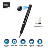 Hidden Camera Spy Camera Pen HD 1080P Mini Nanny Cam with 32GB Memory Home Security Camera 2.5 Hours Video Taking Time for Meeting Conference Lecture and Family Life